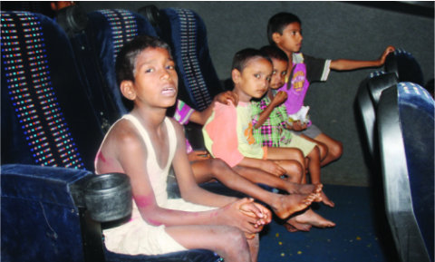 MOVIE SHOW FOR SLUM CHILDREN