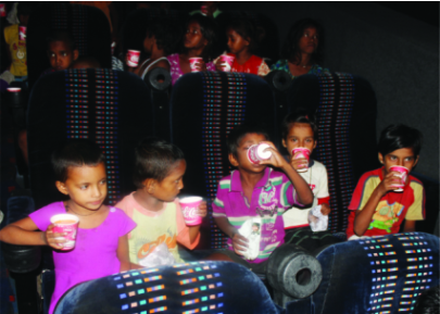 MOVIE SHOW FOR SLUM CHILDREN